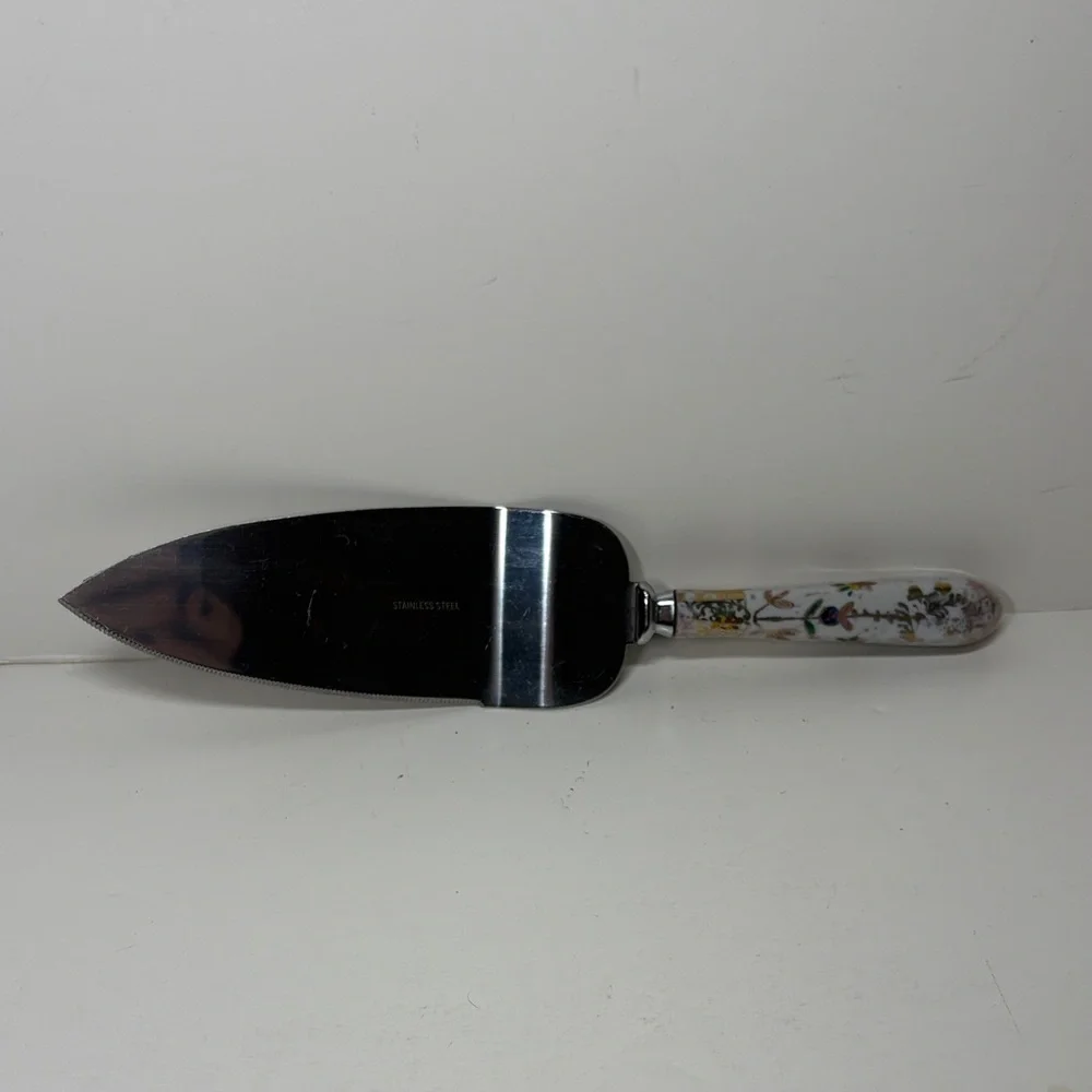 Vintage Floral Handle Cake Server